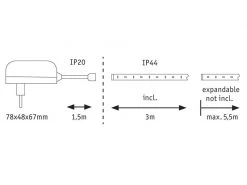 Paulmann LED-Stripe MaxLED 250 2700 K, 3 m Basisset -Beleuchtungszubehör Verkäufe 182594641 xxl