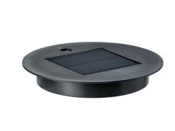 STT Solarpanel Rund 2000 mAh 20 cm, Schwarz