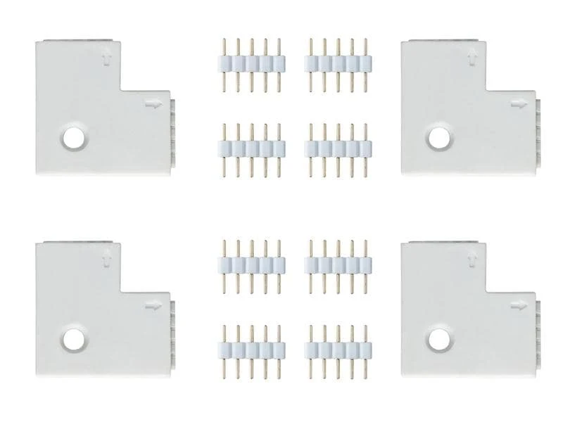 Paulmann Eckverbinder MaxLED flach, 4 Stück 3 Paulmann Eckverbinder MaxLED flach, 4 Stück