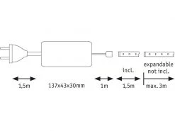 Paulmann LED-Stripe MaxLED 1000 2700 K, 1.5 m Basisset -Beleuchtungszubehör Verkäufe 201812834 xxl