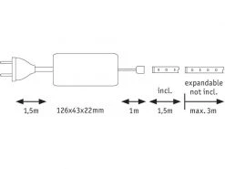Paulmann LED-Stripe MaxLED 500 2700 K, 1.5 m Basisset -Beleuchtungszubehör Verkäufe 201816354 xxl
