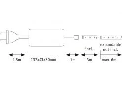 Paulmann LED-Stripe MaxLED 500 6500 K, 3 m Basisset -Beleuchtungszubehör Verkäufe 201816585 xxl