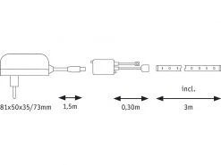 Paulmann LED-Stripe FlexLED 3D RGB, 3 m Basisset -Beleuchtungszubehör Verkäufe 201890000 xxl