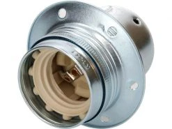 Max Hauri Lampenfassung E27 Randmantel Chrom, M10 x 1