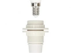 Max Hauri Lampenfassung E14 Randmantel weiss, M10 x 1 -Beleuchtungszubehör Verkäufe 229018539 xxl