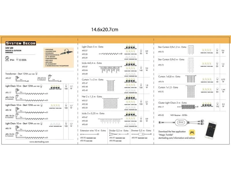 Star Trading Verlängerungskabel Decor, 10 m, Transparent 4 Star Trading Verlängerungskabel Decor, 10 m, Transparent – Bild 2
